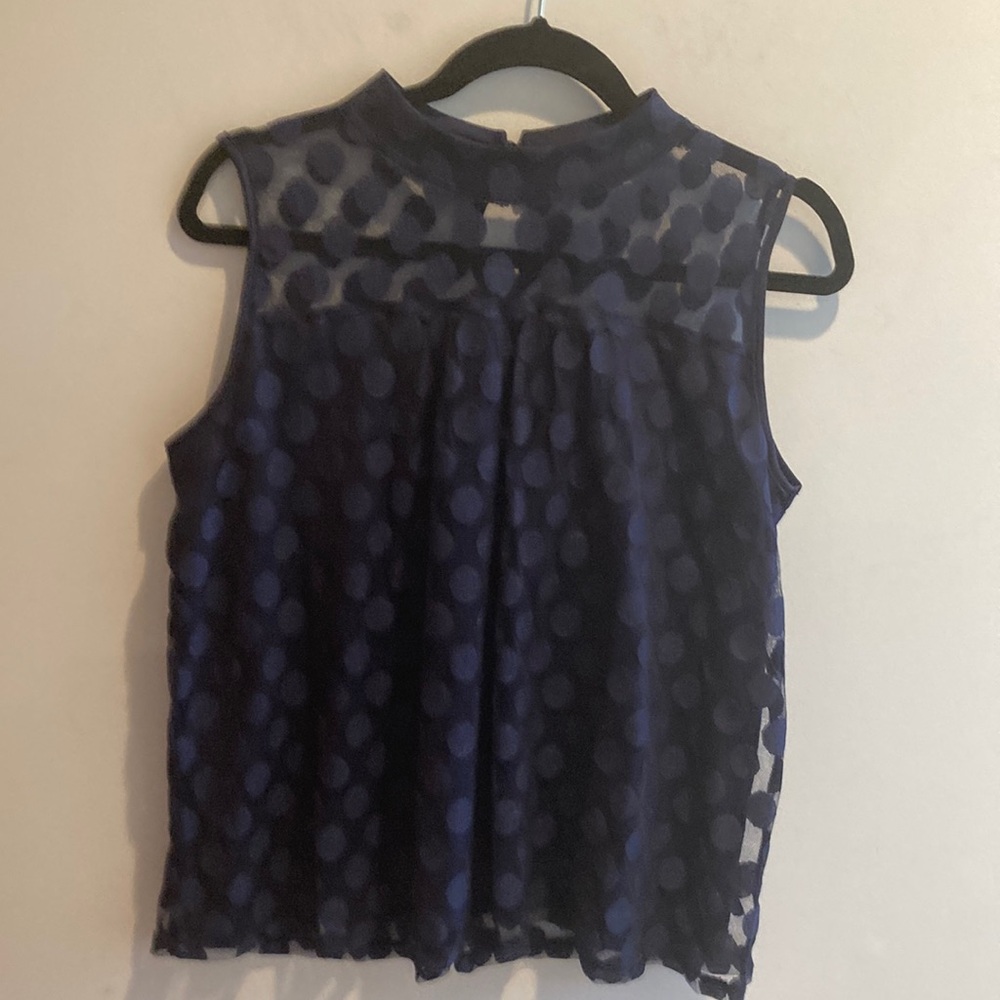 Elegant Navy Blue Sleeveless Top